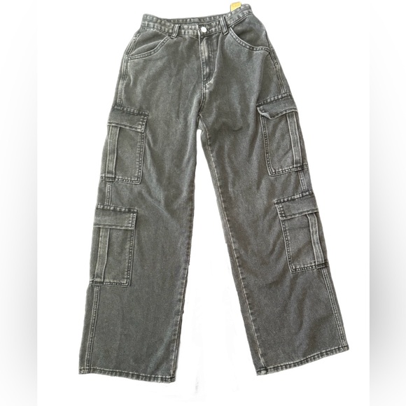 Dark Grey Women’s Cargo Jeans / Pants - Picture 7 of 11